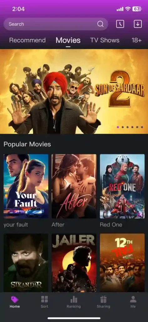 Tiptrace Movie App 2